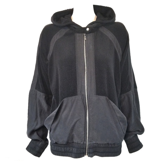 Juicy Couture Silk Panel Accent Black Track Jacket - Picture 1 of 6